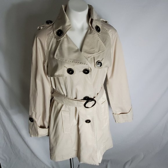green envy Jackets & Blazers - Green Envy Trench Coat Size Large